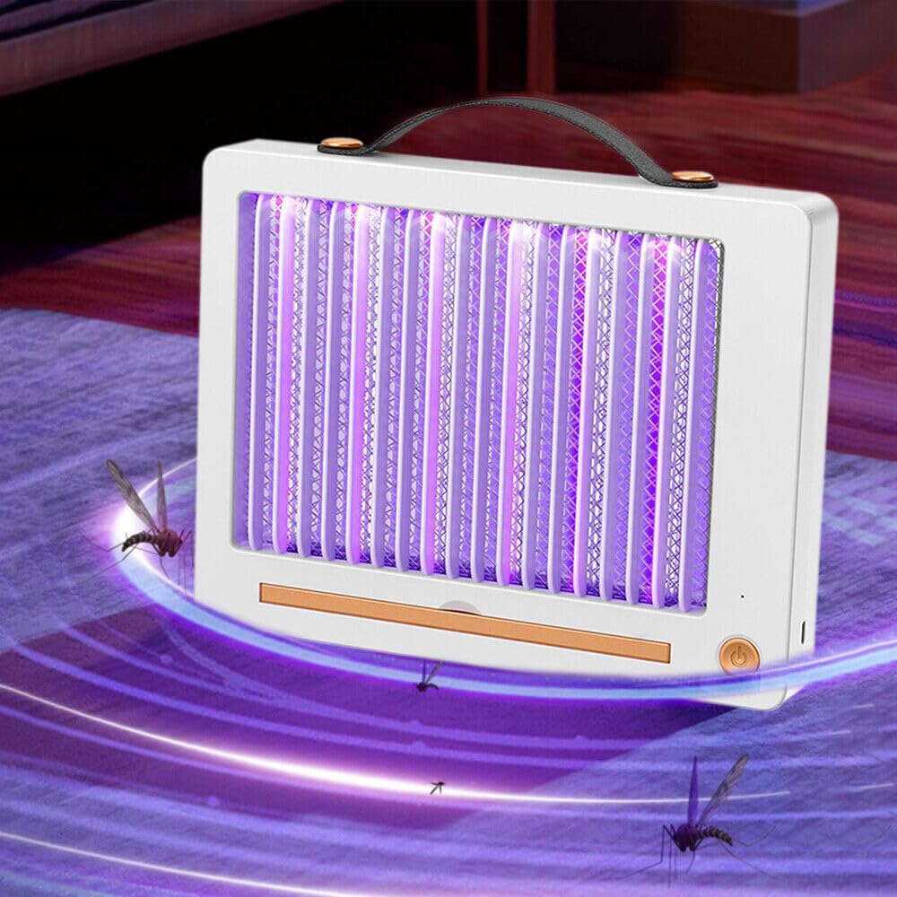 Zanzariera Elettrica a LED con Griglia ad Alta Tensione – Lampada Antizanzare UV per Interni ed Esterni, Silenziosa e Sicura